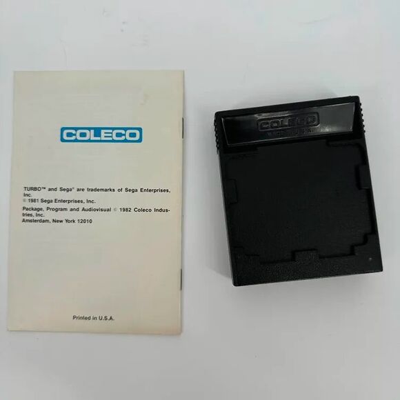 The Official Turbo (ColecoVision, 1982) Cartridge & Manual by Sega – TESTED - Picture 2 of 3